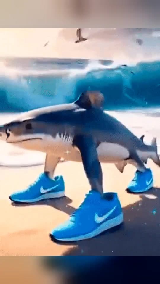 Surreal shark meme format preview